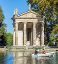 Temple of Aesculapius in gardens of Villa Borghese, Rome, Italy Royalty Free Stock Photo