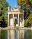 Temple of Aesculapius in gardens of Villa Borghese, Rome, Italy Royalty Free Stock Photo