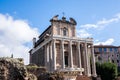 The Temple of Antoninus and Faustina in Rome, Italy Royalty Free Stock Photo