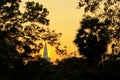 Temple in Anuradhapura, Sri Lanka. Mahatupa big Dagoba in Anuradhapura at sunset, Unesco, Sri Lanka, Asia. Jetavanaramaya dagoba i