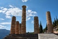 The Temple of Apollo at the ancient Greek archaeological site of Delphi, central Greece Royalty Free Stock Photo