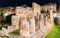 The Temple of Apollo, an ancient Greek monument in Syracuse, Sicily, Italy Royalty Free Stock Photo