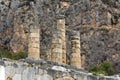 Temple of Apollo at Delphi oracle archaeological s Royalty Free Stock Photo