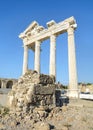 Temple of Apollo in Side. Ruin. Peripter. The temple is in the form of an even rectangle. Turkey