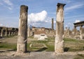 Temple of Apollo and surrounding remains and pedestals, Scavi Di Pompei Royalty Free Stock Photo