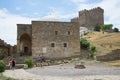 Temple with arcade (XIII century) at the foot of the Consular castle. Genoese fortress. Sudak