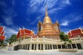 Temple architecture against blue sky at Wat Ketumwadee Royalty Free Stock Photo