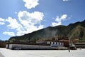 The temple architecture around Labrang Monastery in Xiahe, Amdo