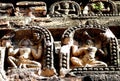 Temple architecture and stone work in Myanmar (Burma) Royalty Free Stock Photo