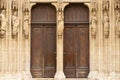 Temple architecture of Vienna in Austria. Images of saints on the walls of the temple. Royalty Free Stock Photo