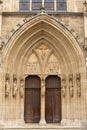 Temple architecture of Vienna in Austria. Images of saints on the walls of the temple. Royalty Free Stock Photo