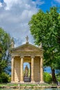 Temple of Asclepius or Tempio di Esculapio at Park of Villa Borghese in Rome