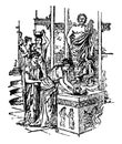 Temple of Asklepios, vintage illustration