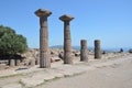 Temple of Athena Assos, Canakkale, geese mountains in turkey