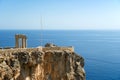 Temple of Athena Lindia at the Acropolis of Lindos, Rhodes Royalty Free Stock Photo