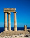 Temple of Athena Lindia on Rhodes lsland. Royalty Free Stock Photo