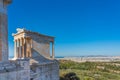 Temple of Athena Nike Propylaea Ancient Entrance Gateway Ruins Acropolis in Athens, Greece.