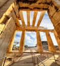 Temple of Athena Nike Propylaea Ancient Entrance Gateway Ruins Acropolis Athens - Greece, nobody Royalty Free Stock Photo