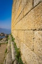 Temple of Athena wall detail from Herakleia Ancient City. Latmos, Besparmak Mountains. Milas, Aydin, Turkey