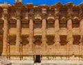 Temple of Bacchus romans ruins Baalbek Beeka Lebanon Royalty Free Stock Photo