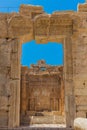 Temple of Bacchus romans ruins Baalbek Beeka Lebanon Royalty Free Stock Photo