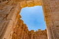 Temple of Bacchus. The ruins of the ancient city of Baalbek in Lebanon