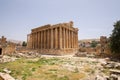 Temple of Bacchus. The ruins of the Roman city of Heliopolis or Baalbek in the Beqaa Valley. Baalbek, Lebanon Royalty Free Stock Photo