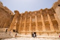 The Temple of Bacchus. The ruins of the Roman city of Heliopolis or Baalbek in the Beqaa Valley. Baalbek, Lebanon