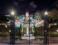 Temple in Bahai Garden in Haifa at night Royalty Free Stock Photo