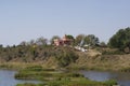 Temple on the Bank of River Kshipra at Kaghdi Karadia Village of Ujjain Madhya Pradesh Royalty Free Stock Photo
