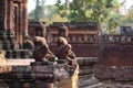 Temple Banteay Srei in Angkor Royalty Free Stock Photo