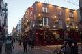 Temple Bar at dusk, Dublin city, County Dublin