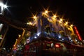 DUBLIN, IRELAND - JANUARY 1, 2017: Nightlife at popular historical part of the city - Temple Bar quarter. The area is the location