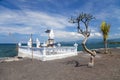 Temple and Beach at Candidasa, Bali, Indonesia Royalty Free Stock Photo