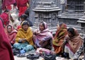 Temple women beggars