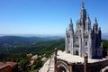 Temple of the Blazing Heart on the hill of Tibidabo in Barcelona Royalty Free Stock Photo