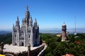 Temple of the Blazing Heart on the hill of Tibidabo in Barcelona