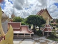 temple, blue, white, sky, clound, buddism, clound, clounds, thailand