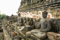 The temple of Borobudur on Java, Indonesia Royalty Free Stock Photo