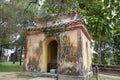 Temple and building inside the Thien Mu Pagoda in Hue, Vietnam Royalty Free Stock Photo