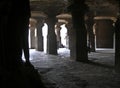 Temple carved in stone in Elephant Island, Mumbai