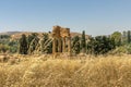 Temple of Castor and Pollux, one of the Greek temples of Italy, Magna Graecia. Royalty Free Stock Photo