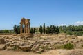 Temple of Castor and Pollux in the Valley of Temples - Agrigento, Sicily, Italy Royalty Free Stock Photo