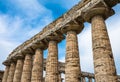 The Temple of Ceres or Athena at Paestum archaeological site, Province of Salerno, Campania, Italy Royalty Free Stock Photo