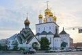 Temple chapel of new martyrs and Confessors and Cathedral of the Feodorovsky icon of the Mother of God in Saint Petersburg, Russia Royalty Free Stock Photo