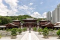 Temple at Chi Lin Nunnery and Nan Lian Garden in Hong Kong