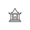 Temple Chinese line icon Royalty Free Stock Photo