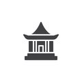 Temple Chinese vector icon Royalty Free Stock Photo