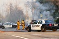 Temple City, California, USA - February 12, 2016: Fire fighter E Royalty Free Stock Photo