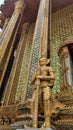 Temple with classical glass decoration srt and golden Yaksa giant in guarding royal temple